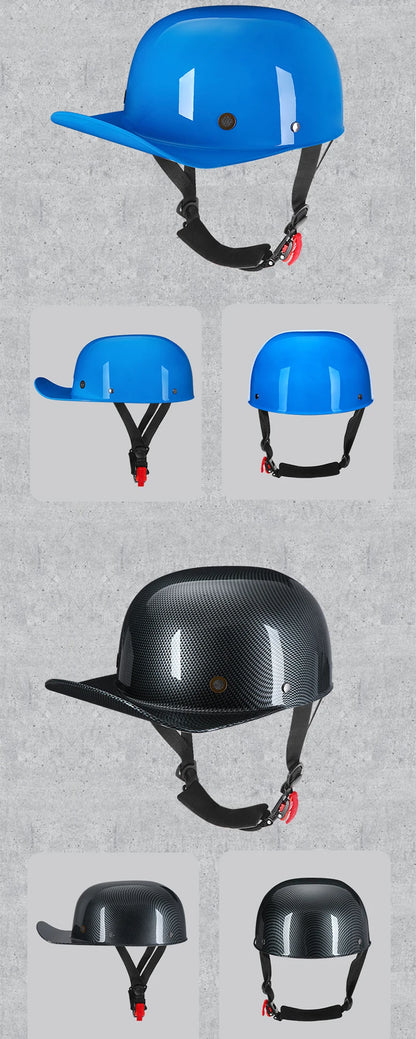 2022 Baseball Cap Helmet Motorcycle Vintage Retro Helmets Summer Open Face Scooter Cruiser Chopper Gangster DS Men Women