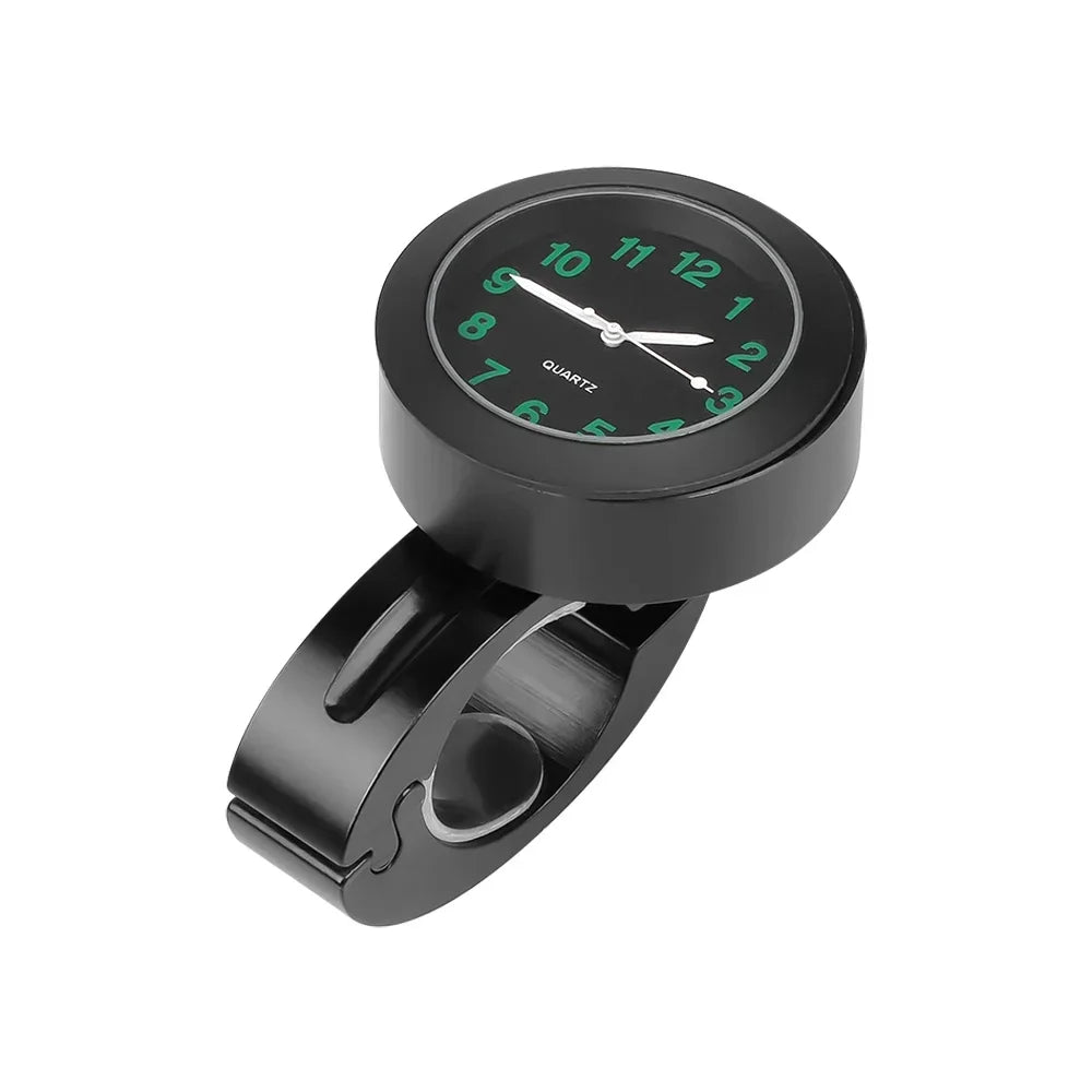 Universal Waterproof Chrome Motorcycle Bike Handlebar Mount Night Vision  Buckle Mount Quartz Watch For Motobike Bicycle