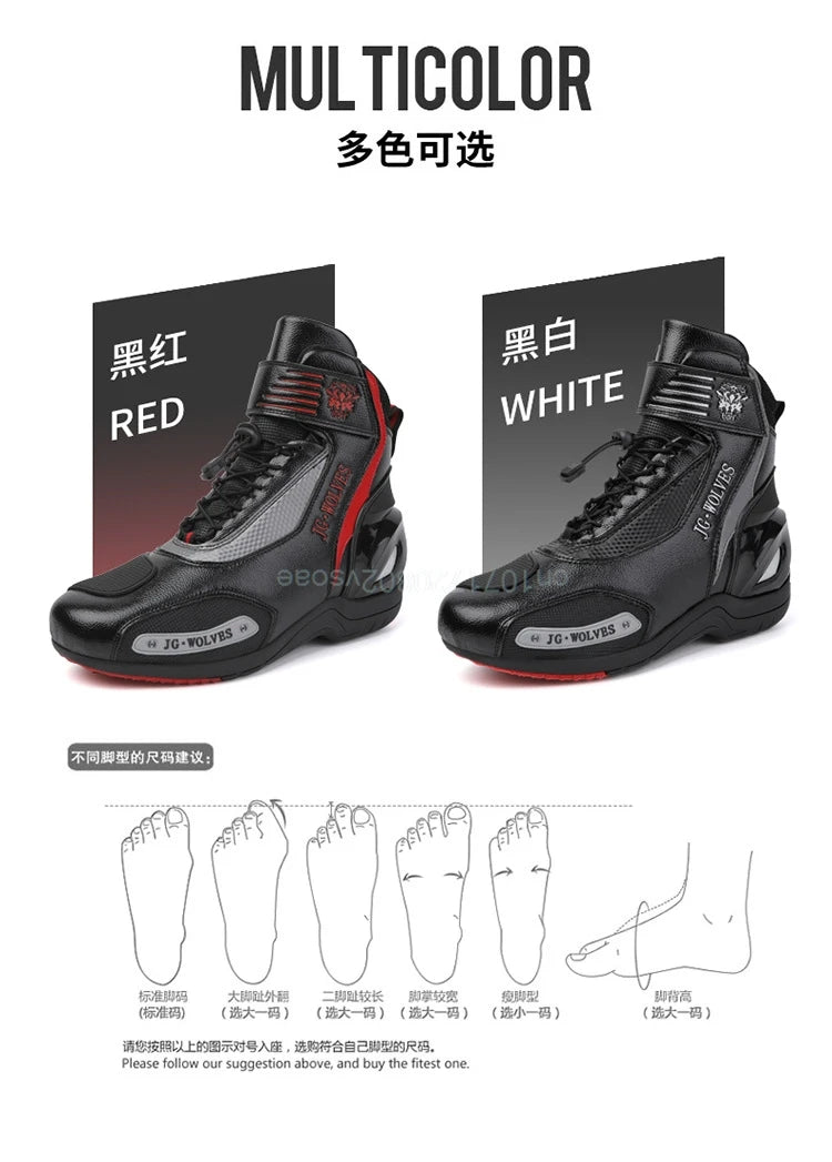 Boots For Motorcyclist Man Women Waterproof Enduro Motorcycle Boots Motorcycle Shoes Moto Hombre Anti-Fall Riding Short Boots