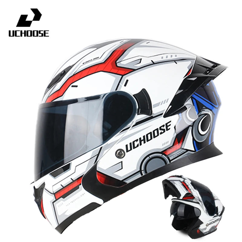 High Quality DOT Motorcycle Helmet Four Seasons Motocross Racing Modular Flip Up Casco Moto Men Women Off Road Helmet Unmasked