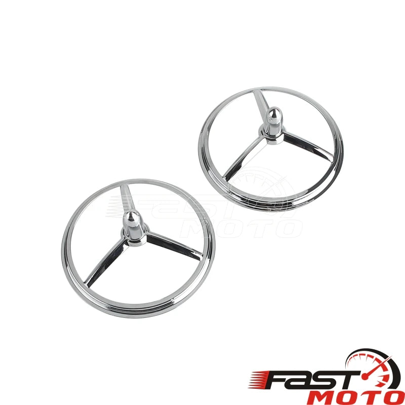 Motorcycle 7'' Headlight Bullet Trim Ring 4.5'' Auxiliary Fog Light Cover For Harley Touring Road King Dyna Softail Heritage