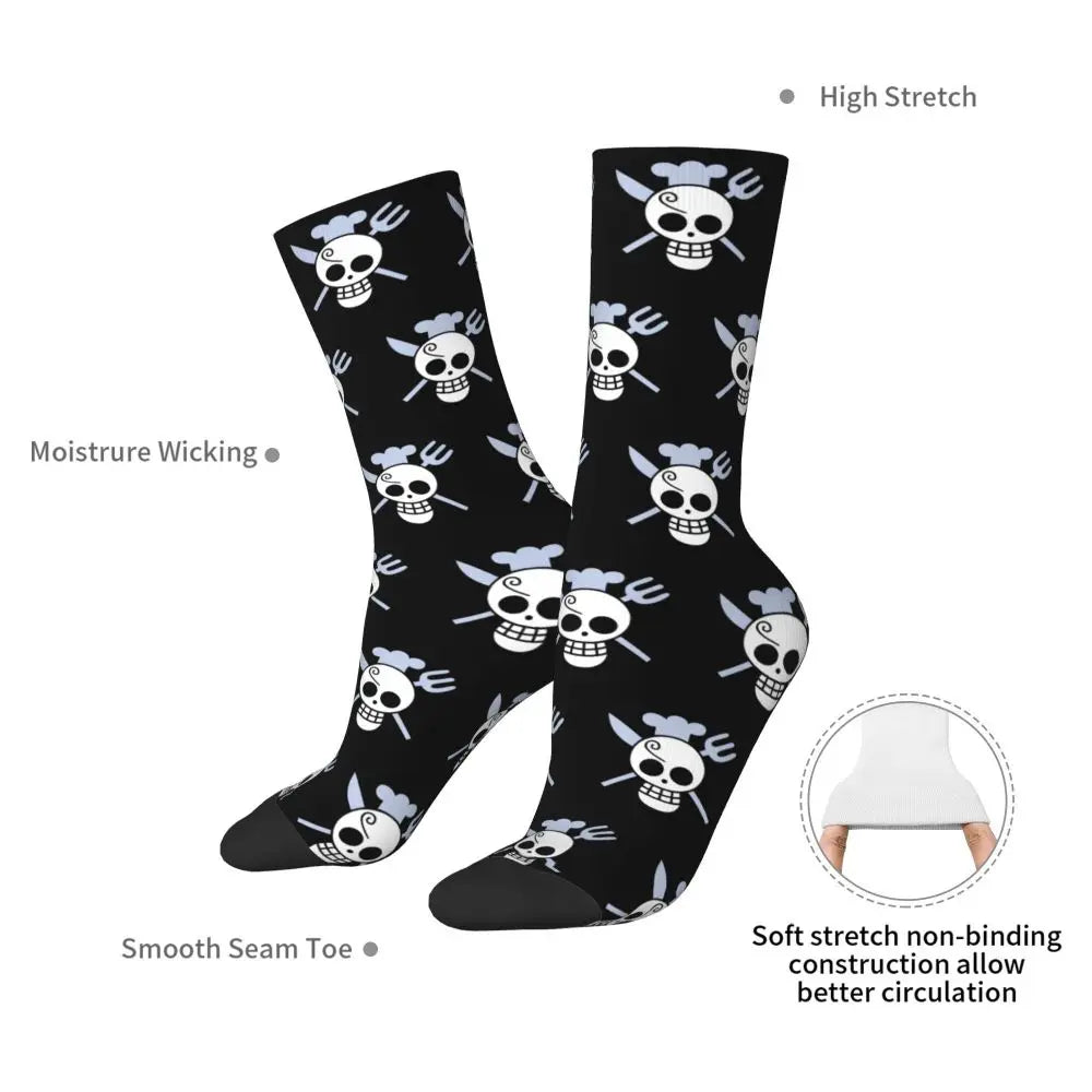 Fashion Men's Socks Harajuku Tony Tony Choppers Sock Luffys Zoros Trafalgar Law Anime Women's Socks Spring Summer Autumn Winter