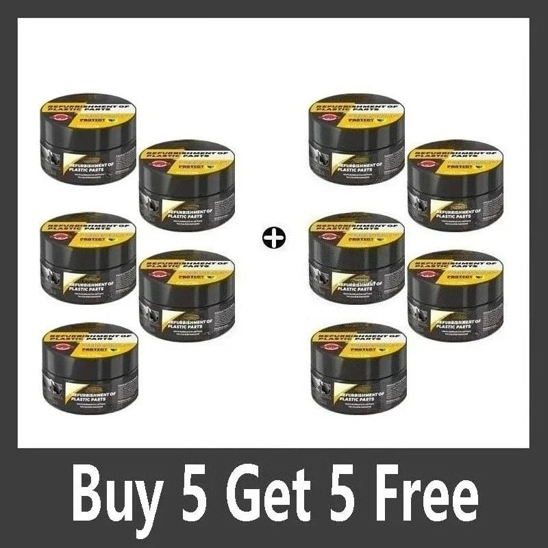 Car interior scratch repair paste, interior and exterior plastic polishing wax for leather, tires, steering wheel.