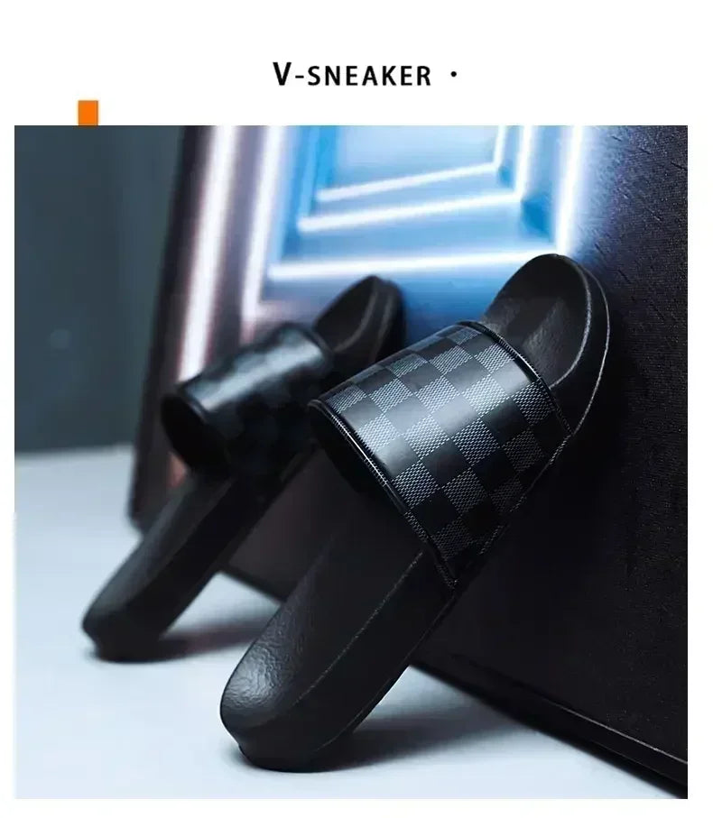 Summer Casual New 2025 Hot Anti-slip Quick-drying Outdoor Slippers, Comfortable Men's Large-sized Flat-heeled Flip-flops