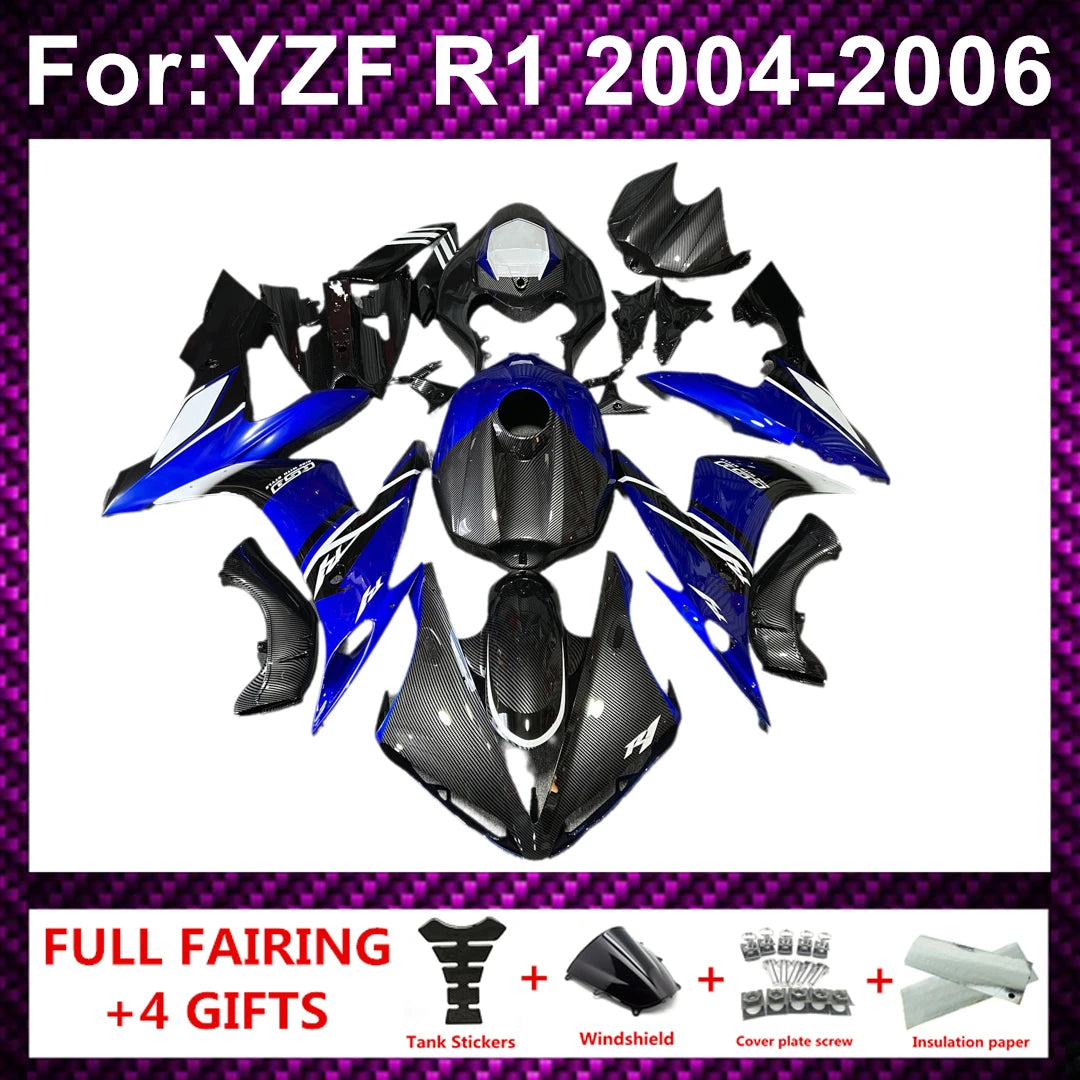 Motorcycle Fairing Kit ABS Plastic Body Injection Fairings Bodywork Bodykits For  R1 YZF1000 YZFR1 YZF-R1 2004 2005 2006