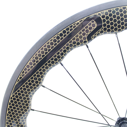 Newest 700C Road Bike UD Full Carbon Fibre wheelset Carbon Bicycle Wheelset clincher tubeless rims 65mm wave 25mm width V brake