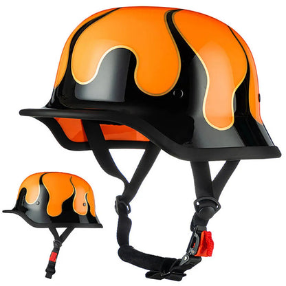 Motorcycle German Style Scoop Helmet Retro Half Helmet For Men And Women Summer Cruising Electric Bike Helmet DOT Approved