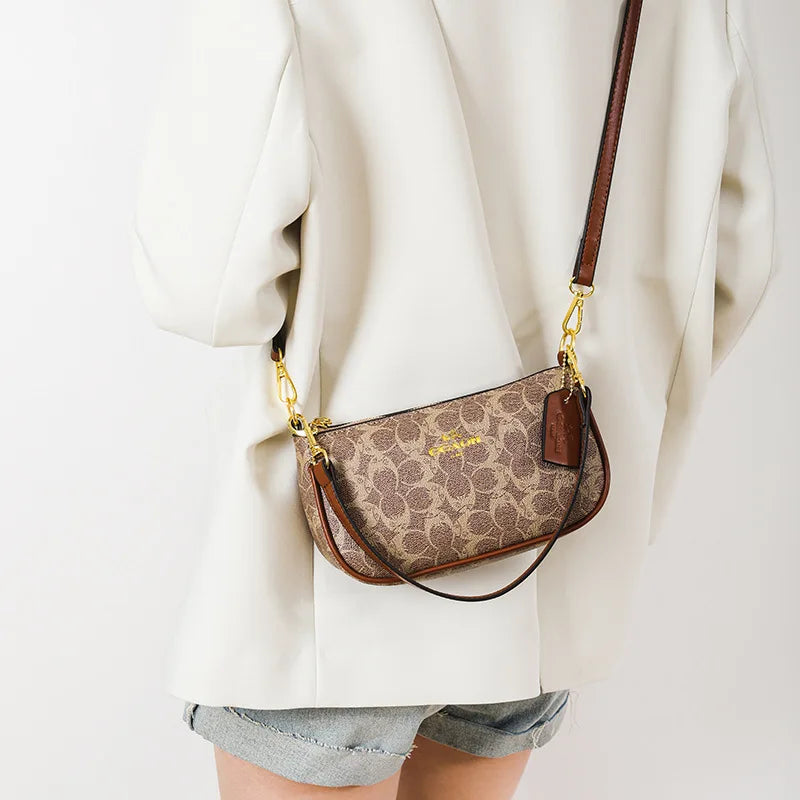 Classic Vintage Ladies Crossbody Handbag High-End Women's Underarm Shoulder Bag Elegant Designer Leather Messenger Bag For Women