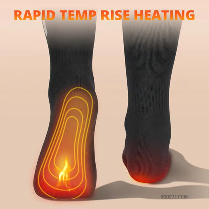 Winter Heated Socks Warm Ski Electric Heating Thick Soft Stockings Unisex For Outdoor Thermal Hunting Camping Warmer