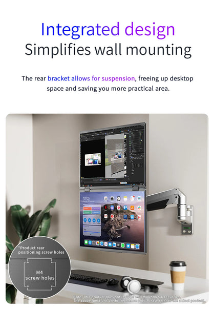 SIBOLAN 16" Dual Portable Monitor 2.5K IPS Folding PC Display USB-C HDMI Plug Laptop Screen Extender for Mac Windows Phone
