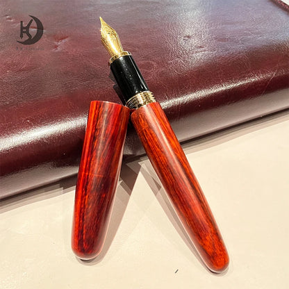 Sandalwood/walnut Calligraphy Ink Pen,Corporate Souvenir Elegant Business Fountain Pen for Men Women
