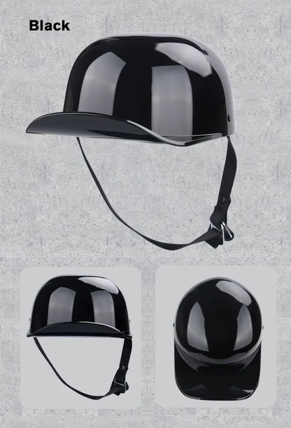 Uchoose Baseball Cap Helmet Motorcycle Vintage Retro Helmets Summer Open Face Scooter Cruiser Chopper Gangster DS Men Women Kid
