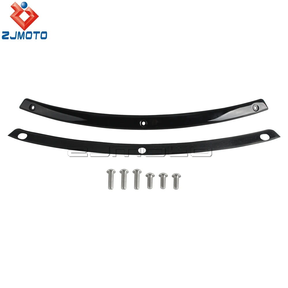 Steel Motorcycle Front Windshield Trim W/ Rubber Gasket For Harley Electra Street Tri Glide Touring Windscreen Strips 1996-2013