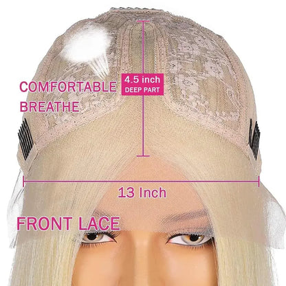 Ash Blonde Human Hair Wig Dark Roots Transparent Lace Frontal Human Hair Wigs 13x4 Lace Front Wigs with Baby Hair Pre Plucked Na