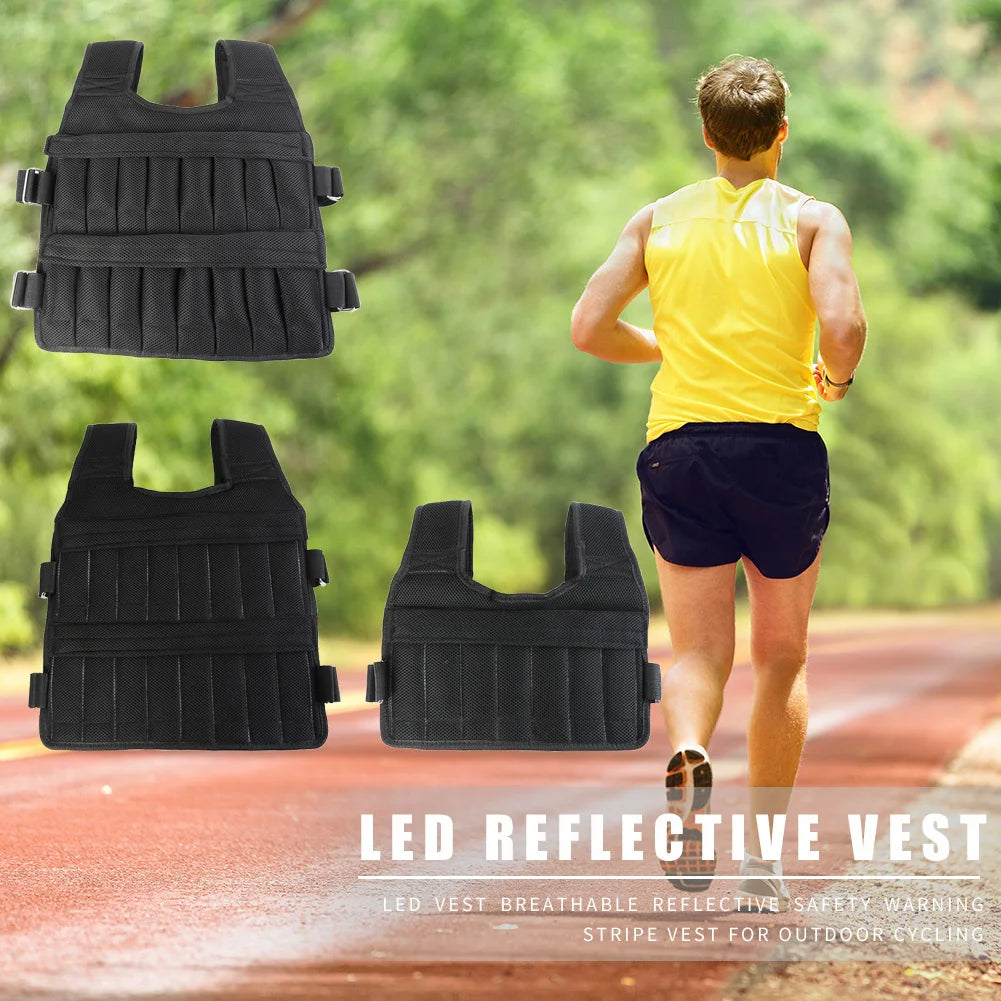 3/15/35kg Workout Weight Jacket Adjustable Weighted Exercise Vest Workout Equipment for Running Training Workout Jogging Walking