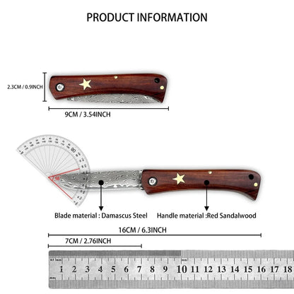 Camping Fishing EDC Gear Compact Outdoor Folding Blade Knife Wilderness Adventure Climbing Portable Essential Daily Cutter Gifts