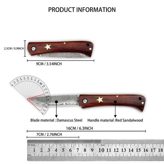 Camping Fishing EDC Gear Compact Outdoor Folding Blade Knife Wilderness Adventure Climbing Portable Essential Daily Cutter Gifts