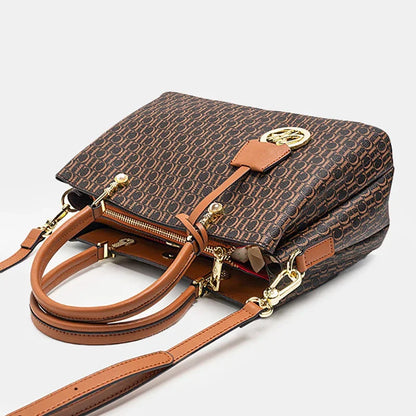 CH Letter Printed Handbag Light Luxury Brand Letter Pendant Design Fashionable and High-quality PU Leather Tote Bag