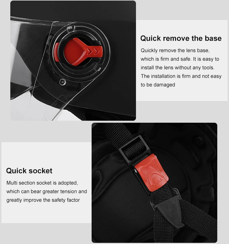 Summer Sun Protection Motocycle Helmet Universal Safety Half Helmet Windproof  Rainproof Electric Bicycle Comfortable