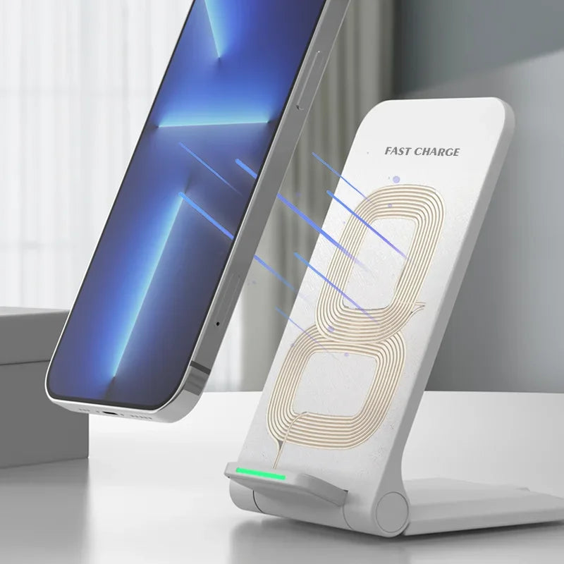 65W Wireless Charger Stand Pad For iPhone 15 14 13 12 11 Pro X XS Max XR 8 Samsung Xiaomi Induction Fast Charging Dock Station