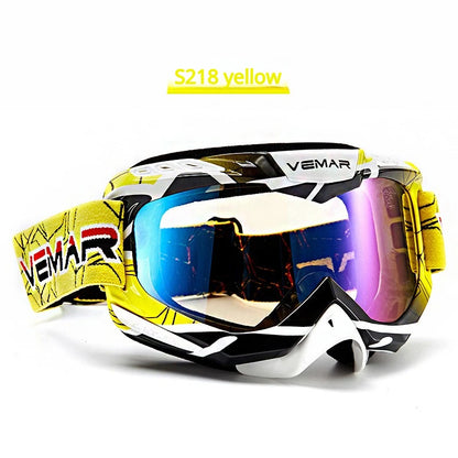 VEMAR Detachable Motorcycle Helmet Goggles Cycling Glasses Man Windproof Dust-proof Motocross Face Mask Goggles Glasses Block UV
