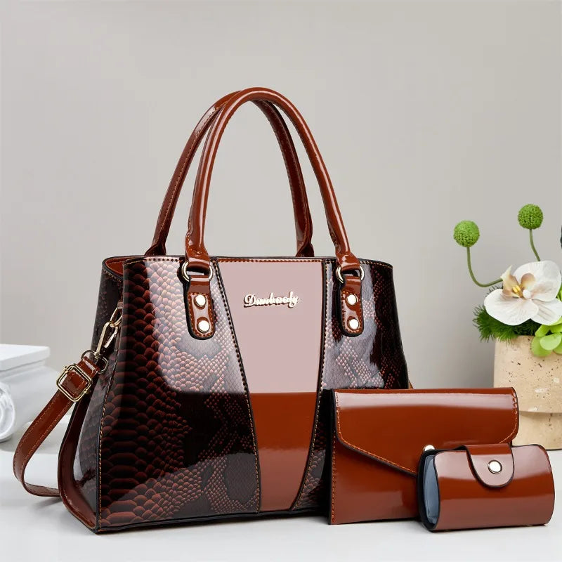 3Piece Set Women's Bag 2025 Trend New in Fashion Niche Ladies Shoulder Tote Bags for Women Shopping & Travel Bag Women Handbag