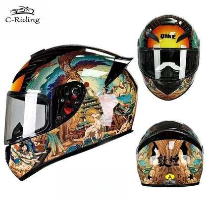 Adult Helmets For Motorcycle Full Face Helmet HD Visors Capacete De Moto Capacetes DOT Approved