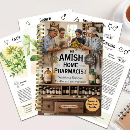 The Amish Home Pharmacist Families English 2025 Spiral Bound Herbal Remedies First Aid Health Guide Free Shipping