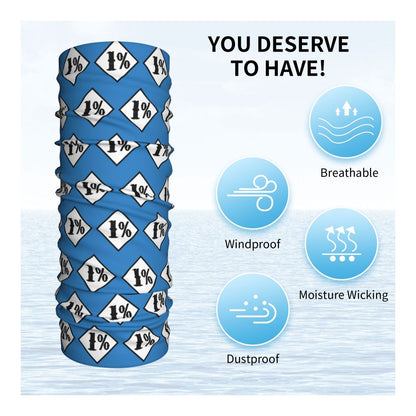 Custom 1 Percenter Essential Sons Bandana Neck Gaiter for Ski Camping Men Women Wrap Scarf TV Show Anarchy Headband Warmer