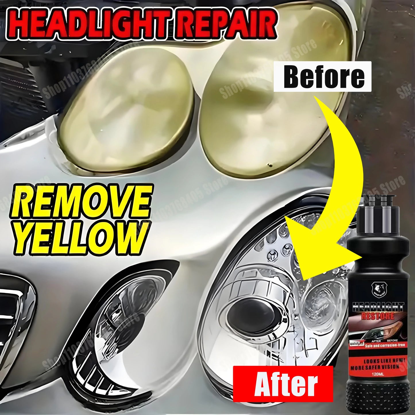 Car Headlight restoration Polishing Repair Fluid lamp Coating polisher Wax Agent cleaner for  restoration Remove Oxidation