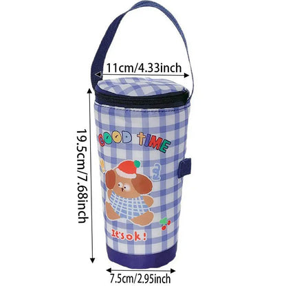 Portable Milk Tea Tote Bag Heat Preservation Bag Carrying Insulated Cup Cover Umbrella Bag Handbag Camping Drinkware Accessories
