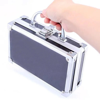 Shockproof Aluminum Alloy Tool Box Impact Resistant Drop-Resistant Portable Tool Case Protective Handheld Safety Briefcase