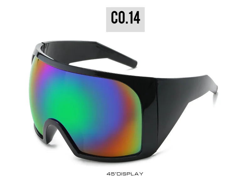 Oversized Sunglasses Men Wrap Anti Wind Personal Large Shades Futuristic Fashion Future Shield Uv400 Cycling Motorcycle