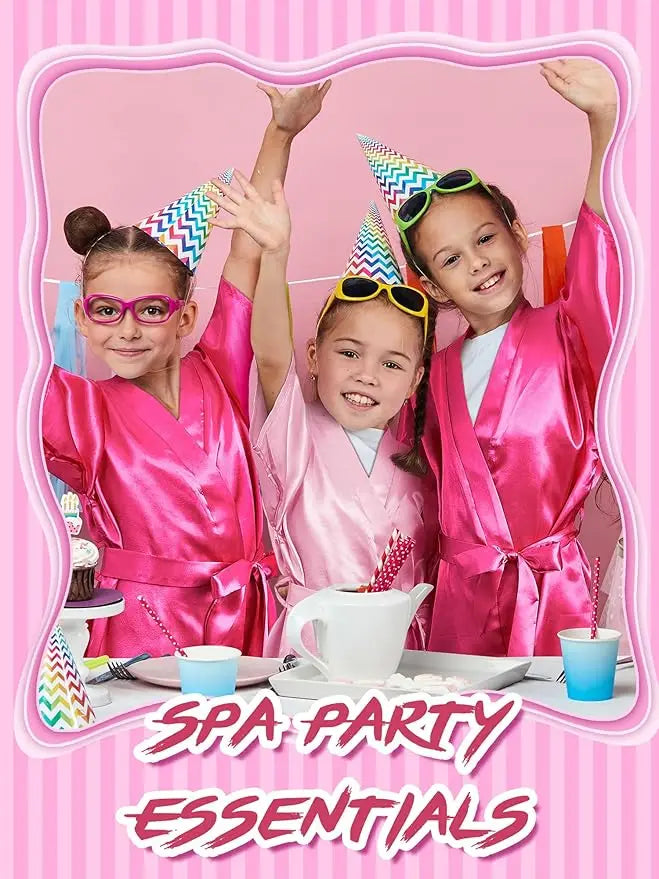 7 Pcs Birthday Squad Robe Birthday Princess Robe Spa Party Supplies Unicorn Slumber Pajamas for Girls