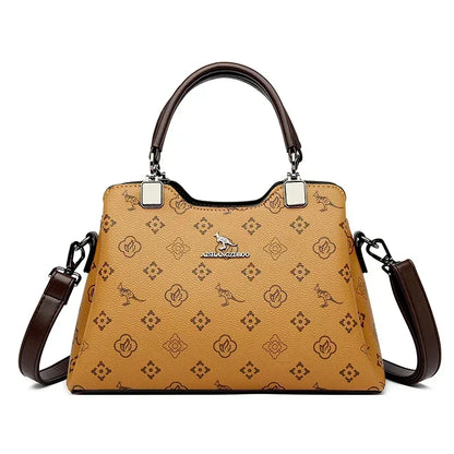 Luxury Handbag Fashion Print Large Capacity Soft Leather Women Shoulder Crossbody Bag Leisure Designer Ladies Purses and Handbag