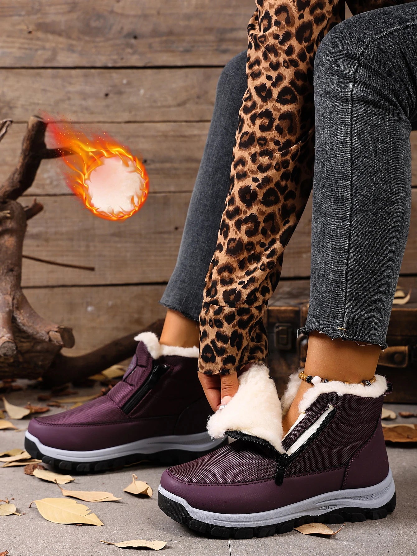 Women's cotton shoes for winter 2025 outdoor leisure anti-cold and warm skid-proof and wear-resistant sole free shoes for women