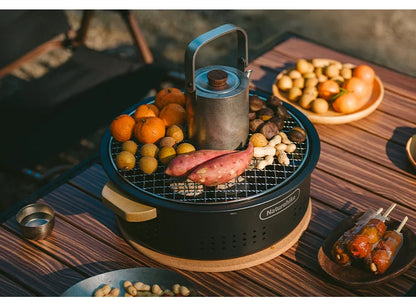 Naturehike Cool Camping Gear Outdoor Barbecue Griddle Round Tabletop Barbecue Grill Portable Carbon Stove Charcoal Grill Stove