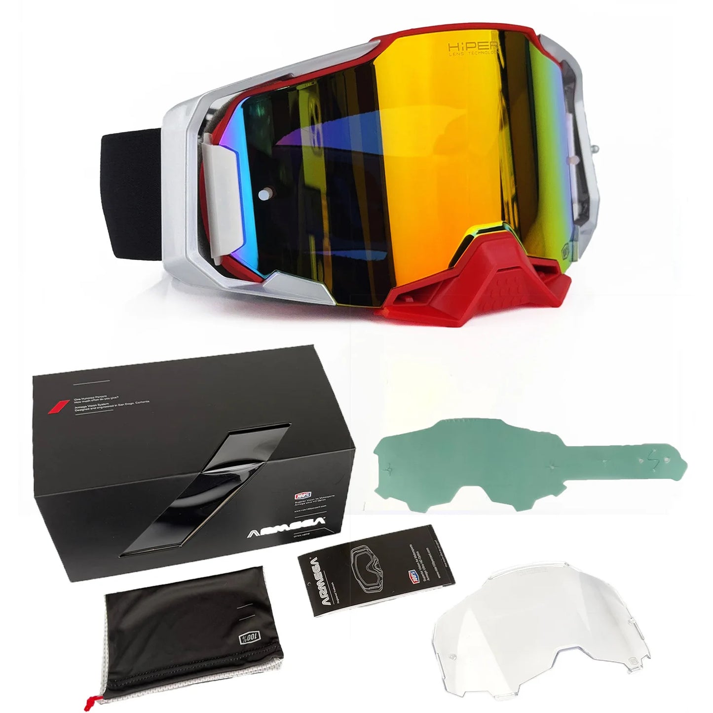 Professional Sports Goggles Windproof Dustproof Anti Fog for Motorcycle Cycling Skiing OTG Over The Glasses UV Protection Lens