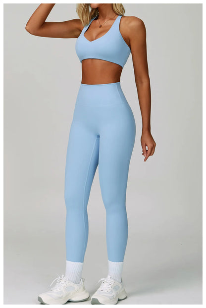 3PCS Yoga Sets Workout Set Women 2 Pieces Gym Suits High Waist Leggings Sport Bra Outfits Long Sleeve Fitness Running Sportswear