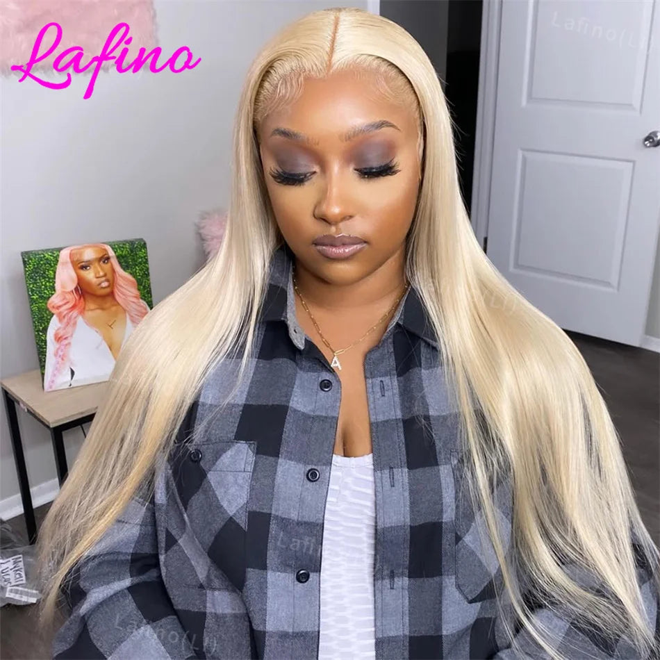 613 Blonde Colored Straight 13x4 13x6 Hd Lace Frontal Human Hair Wigs 30 Inch Brazilian Transparent Lace Front Wigs For Women