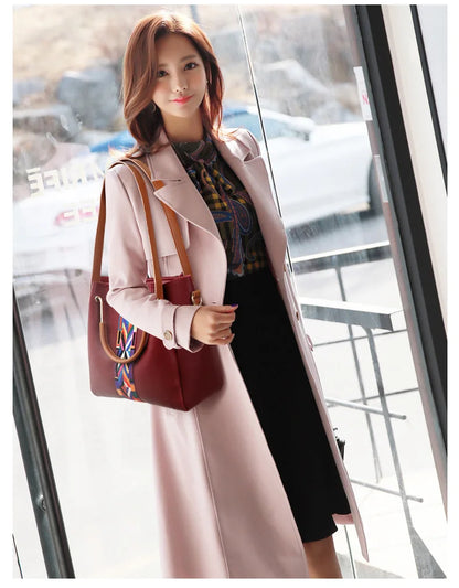 Fashionable Women's Shoulder Bag Hot Sale Of The Season New Style Mother-Child Multi-piece Set Colorful Ribbon Ladies Handbag Si
