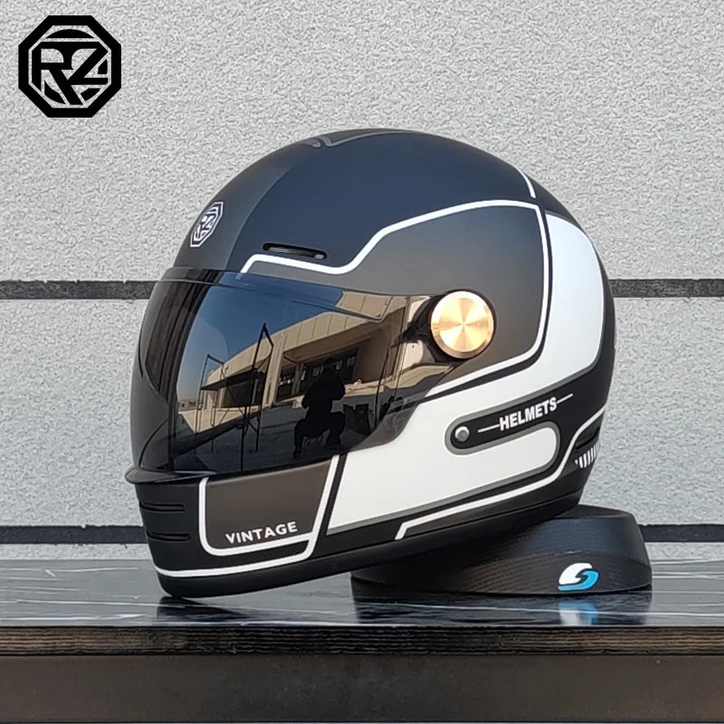 ORZ Motorcycle Helmet DOT Certification Retro Full Face Off Road Helmet Cascos Para Motos Capacete Casco Moto