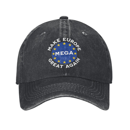 Make Europe Great Again Star Baseball Caps Casual Distressed Cotton MEGA EU Snapback Cap Unisex Outdoor Unstructured Soft Hat