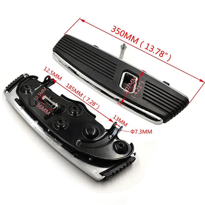 Motorcycle Hana Cut Front Footrests Footboard For Harley Davidson 2012-2016 FLD，1986-2023 FL，1986-later Touring，08-later Trik