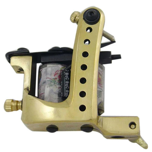 Professional Copper Tattoo Machine 10 Wraps Coils Frame Liner Shader Tattoo Gun Permanent Makeup Body Art Tatto Equipment