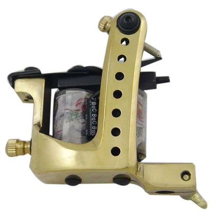 Professional Copper Tattoo Machine 10 Wraps Coils Frame Liner Shader Tattoo Gun Permanent Makeup Body Art Tatto Equipment