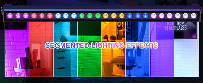 Fieryzeal 4PCS 120W Waterproof Wall Washer Lights IP65 24LEDs RGB Wall Wash Light Bar for Outdoor Building Wedding Sunlights