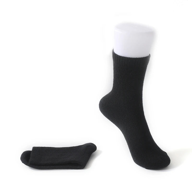 100% Cashmere Socks Women's Knitted Long Tube Socks High Elasticity Warm Straight Tube Socks Autumn Winter Mid Tube Sock