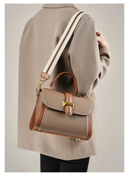 Luxury handbags female crossbody bags small square shoulder bag mom women bags new fashion 2025 genuine cowhide leather satchel