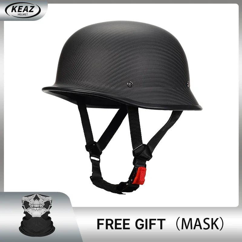 Newest Trend Motocycle Helmets Carbon Fiber Half Face Helmet Ultra Lightweight Carbon Shell Safety Cap DOT Approved 1/2 Helmet